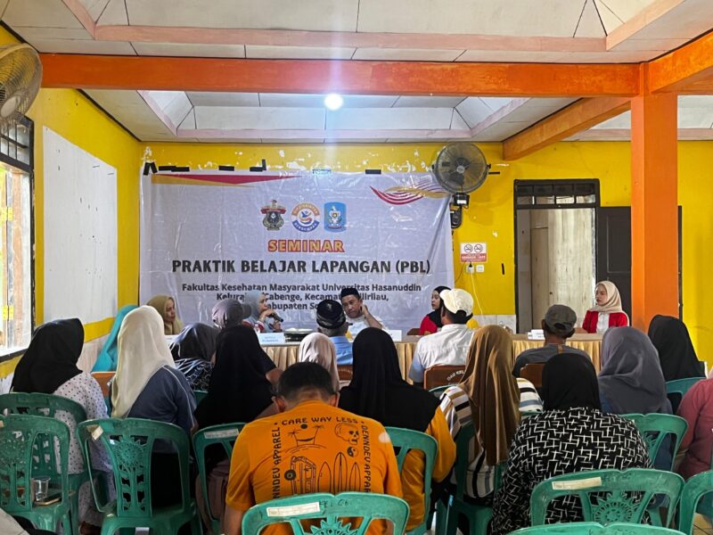 Seminar Awal PBL 1 FKM Unhas di Kelurahan Cabenge